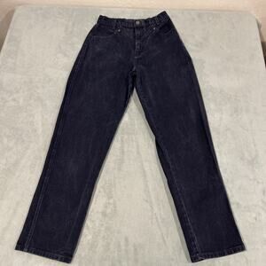 90s USA Made Straight Leg Bare Back Jeans Womens 27x31 Stoney River Navy